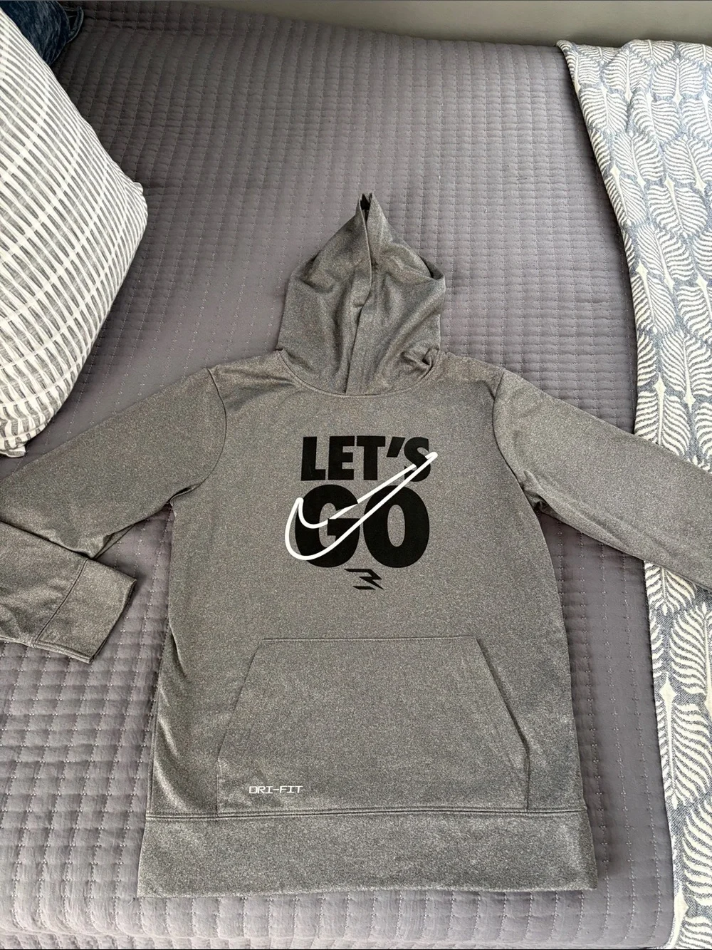 Nike Gray Let's Go Dri-FIT Hooded Pullover